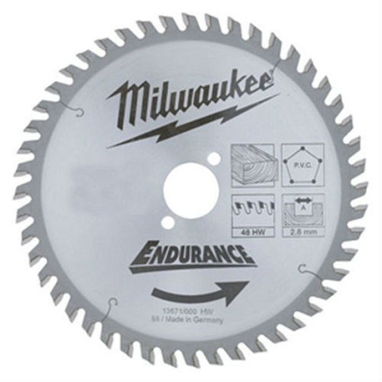 Диск пильный MILWAUKEE ( МИЛУОКИ ) 250х2.4х30 мм; Z 48; дерево. ДСП. ламинат. пластмасса. гипсокартон. цветные металлы