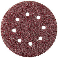 Sanding paper self-adhesive 125 mm, grain 80, 8 holes, tree, dye, varnish, coatings, 5 pieces,