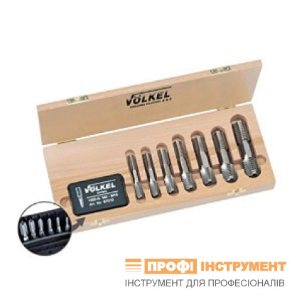 Набір шестигранних мітчиків VOLKELів G (BSP) G 1/8 - 1/4 - 3/8 - 1/2 - 3/4 - 1" (48608) Набір шестигранних мітчиків VOLKELів G (BSP) G 1/8 - 1/4 - 3/8 - 1/2 - 3/4 - 1" (48608)