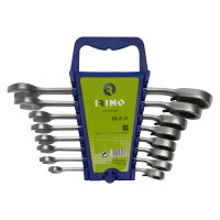 Set of IRIMO combination wrenches with ratchet 8-19 mm, 8 pcs. in a plastic holder (18-8-H) Set of IRIMO combination wrenches with ratchet 8-19 mm, 8 pcs. in a plastic holder (18-8-H)