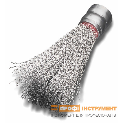 Концевая щетка для удаления заусенцев LESSMANN 25х95х120 нержавеющая проволока (048441)