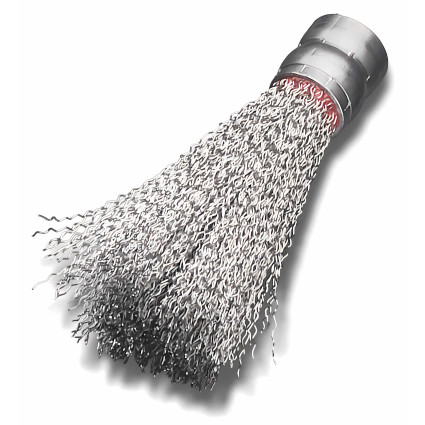 Концевая щетка для удаления заусенцев LESSMANN 25х95х120 нержавеющая проволока (048441)