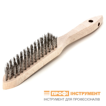 LESSMANN hand brush 290x140 mm stainless corrugated wire 0.20 mm, 4-row (104441) LESSMANN hand brush 290x140 mm stainless corrugated wire 0.20 mm, 4-row (104441)