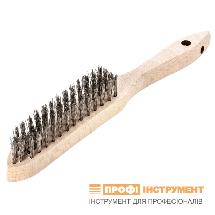 LESSMANN hand brush 290x140 mm stainless corrugated wire 0.35 mm, 4-row (104641) LESSMANN hand brush 290x140 mm stainless corrugated wire 0.35 mm, 4-row (104641)