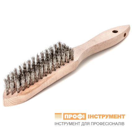 LESSMANN hand brush 290x140 mm stainless corrugated wire 0.3 mm, 6-row (104661) LESSMANN hand brush 290x140 mm stainless corrugated wire 0.3 mm, 6-row (104661)