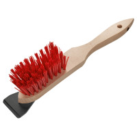 Щетка ручная для чистки лезвий газонокосилки LESSMANN 38x105x290 мм со скребком 4-рядная (120451)