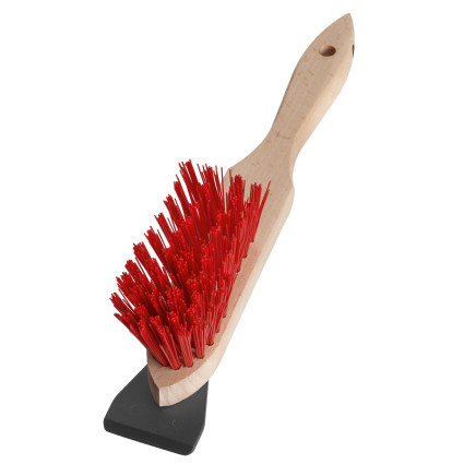 Щетка ручная для чистки лезвий газонокосилки LESSMANN 38x105x290 мм со скребком 4-рядная (120451)