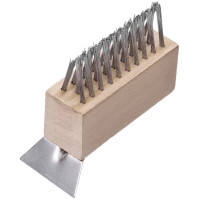Brush with scraper for cleaning paving slabs LESSMANN - 100x35x42 mm (151109)