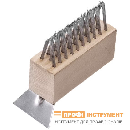 Щітка зі скребком для чищення тротуарної плитки LESSMANN- 100x35x42 мм (151109)