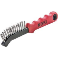 Manual brush for cleaning calipers 225x90 mm, steel wire 0,35 mm, 2-row, plastic handle Manual brush for cleaning calipers 225x90 mm, steel wire 0,35 mm, 2-row, plastic handle