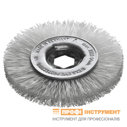 Cylindrical brush for cleaning belt saws LESSMANN 100x12x30 mm SW17 polyamide corrugated bristles 0.50 mm (32000K17)