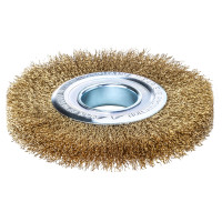 Щетка цилиндрическая LESSMANN 125x21-23х13-40 мм латунная гофрированная проволока 0,2 мм (334542)