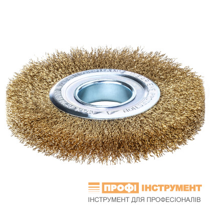 Щетка цилиндрическая LESSMANN 125x21-23х13-40 мм латунная гофрированная проволока 0,2 мм (334542)