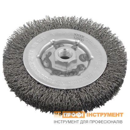 Щетка цилиндрическая LESSMANN 125x13хМ14х2,0 мм нержавеющая гофрированная проволока 0,3 мм (33536114)