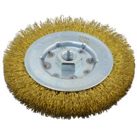 Щетка цилиндрическая LESSMANN 125х13xM14x2,0 мм стальная латунированная гофрированная проволока 0,3 мм (33576114)