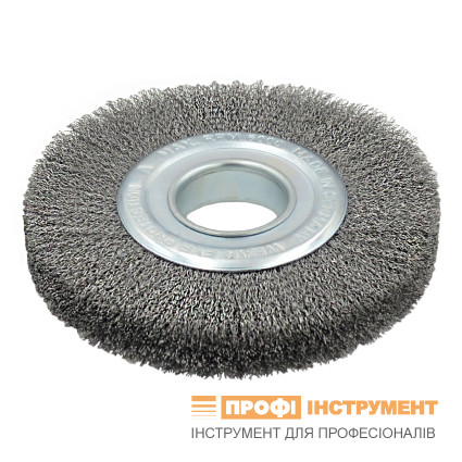 Щетка цилиндрическая LESSMANN 150x22-24х20-40 мм стальная гофрированная проволока 0,35 мм (344172)