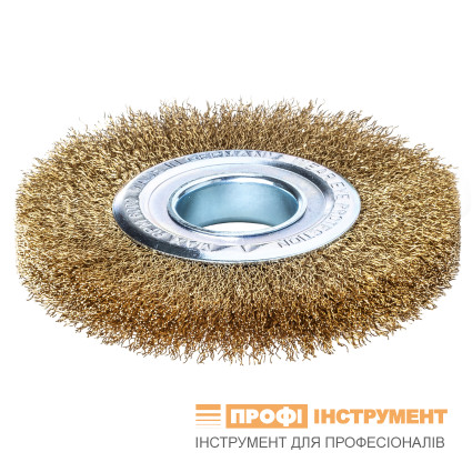 Щетка цилиндрическая LESSMANN 150x23-25х13-50 мм латунная гофрированная проволока 0,2 мм (345542)