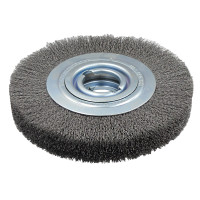 Щетка цилиндрическая LESSMANN 250x42-45х20-80 мм стальная гофрированная проволока 0,30 мм (376163)