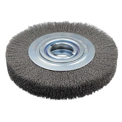 Щетка цилиндрическая LESSMANN 250x42-45х20-80 мм стальная гофрированная проволока 0,30 мм (376163)