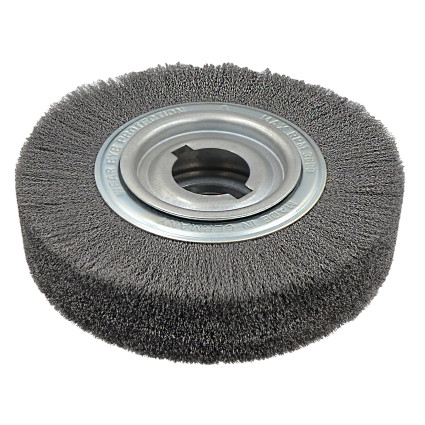 Щетка цилиндрическая LESSMANN 250x55-60х30-100 мм стальная гофрированная проволока 0,20 мм (377051)