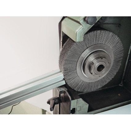 Щетка для снятия заусенцев LESSMANN  250х100х(60-50,8) мм  нержавеющая гофрированная проволока 0,35 мм (377089)