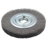 Щетка цилиндрическая LESSMANN 250x32-37х20-100 мм стальная гофрированная проволока 0,30 мм (377162)