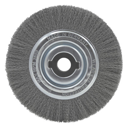 Щетка цилиндрическая LESSMANN 250x32-37х20-100 мм стальная гофрированная проволока 0,30 мм (377162)