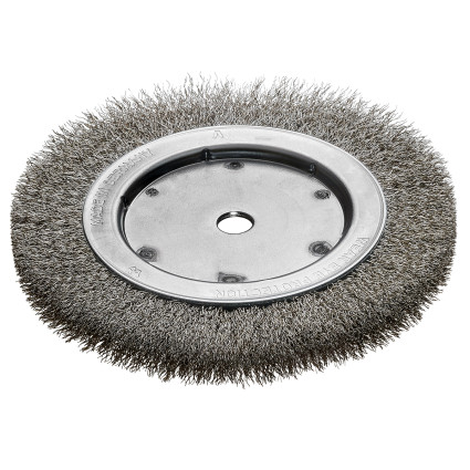 LESSMANN cylindrical brush 300x16x20 mm stainless corrugated wire 0.2 mm (380341)
