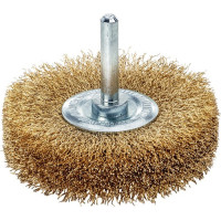 Щітка циліндрична 40x8-9 мм, хвостовик 6 мм, Латунний гофрований дріт 0.20 мм LESSMANN (ЛЕСМАН)