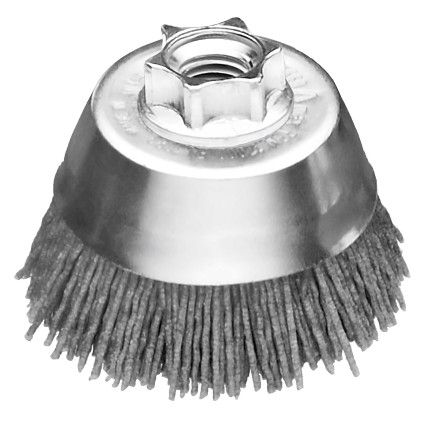 Щітка чашкова LESSMANN 65хМ14 (крок 2,0) мм полімерабразивний ворс 80/1,2 мм (421827)