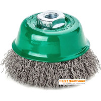 Cup brush 150xM14x2,0, Corrugated Stainless Wire 0,3mm, 4000 rpm