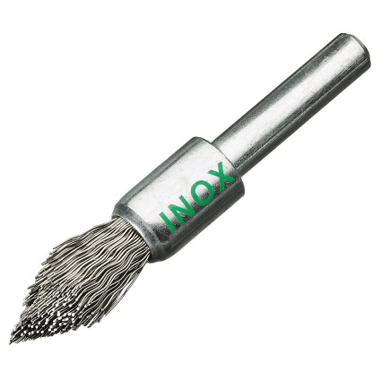 Щетка концевая D12х20 мм; хвостовик 6 мм; Нержавеющая гофрированная проволока 0.3 мм; 20000 об / мин LESSMANN ( ЛЕСМАН ) (451362)