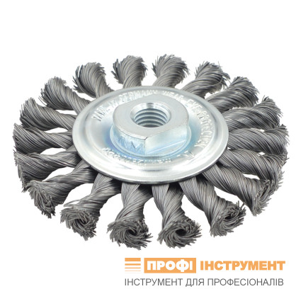 Щітка дискова джгутова LESSMANN 100х12х(М14x2,0) мм прямий сталевий дріт 0,35 мм Z18 (471117)