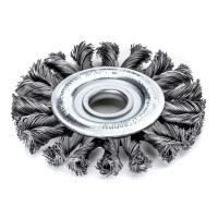 Щітка дискова джгутова LESSMANN 115х14х22,2 мм прямий сталевий дріт Z20 (472111)