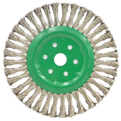 Щетка дисковая жгутовая LESSMANN 200х14х22,2 мм прямая нержавеющая проволока Z36 (476811)