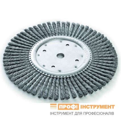 Щітка дискова джгутова LESSMANN 300х12х20,0 мм прямий сталевий дріт Z64 (47820012)