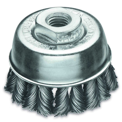 Щітка чашкова джгутова LESSMANN 65хМ14 (крок 2,0) мм; прямий сталевий дріт 0,50 мм, 18 джгутів (4822170V)