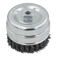 LESSMANN cup brush, 100xM14 (pitch 2.0) mm; straight steel wire 0.80 mm, 26 strands (4863170V)