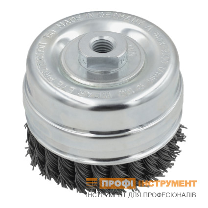 Щітка чашкова джгутова LESSMANN 100хМ14 (крок 2,0) мм; прямий сталевий дріт 0,80 мм, 26 джгутів (4863170V)