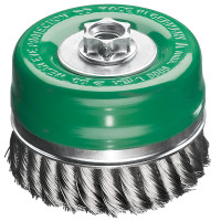 LESSMANN cup brush, 100 x 22.2 mm, straight stainless steel wire 0.35 mm, 26 bundles (486711) LESSMANN cup brush, 100 x 22.2 mm, straight stainless steel wire 0.35 mm, 26 bundles (486711)