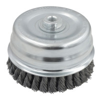 LESSMANN cup brush, 125xM14 (pitch 2.0) mm; straight steel wire 0.50 mm, 32 strands (4872170V)