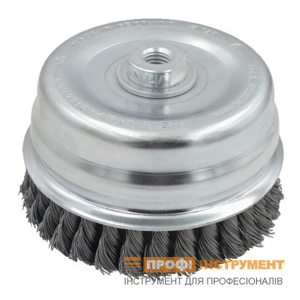 Щітка чашкова джгутова LESSMANN 125хМ14 (крок 2,0) мм; прямий сталевий дріт 0,50 мм, 32 джгутів (4872170V)