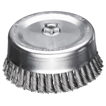Щітка чашкова джгутова LESSMANN 150хМ14 (крок 2,0) мм; прямий сталевий дріт 0,50 мм, 36 джгутів (488237)