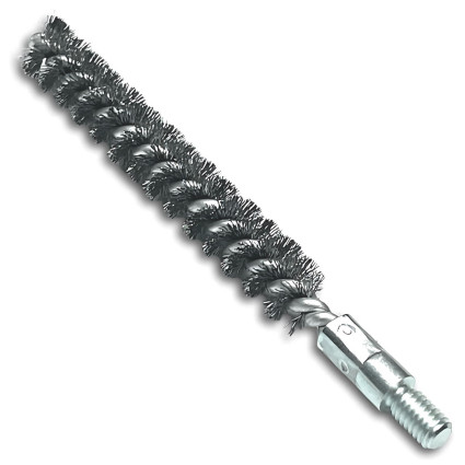 Щетка ерш LESSMANN 12х80х115 мм резьба M6, стальная гофрированная проволока 0,15 мм (500312_)