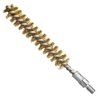 LESSMANN ruff brush 14x80x115 mm M6 thread, brass corrugated wire (500714)