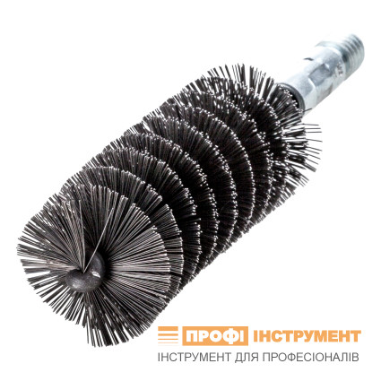 LESSMANN ruff brush 40x100x160 mm, thread W1/2 inch, steel corrugated wire 0.30 mm (506340)
