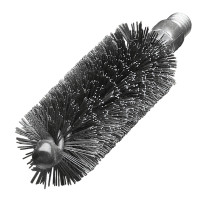 LESSMANN ruff brush 25x100x150 mm thread W3/8 inch, steel straight wire 0.25 mm (522125)