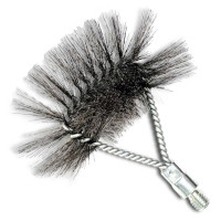 Щітка йорж котельна LESSMANN 80х120х150 мм різьба W1/2 дюйма, сталевий гофрований дріт 0,30 мм (529311)