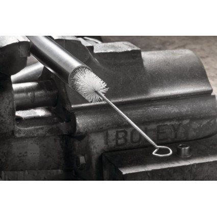 LESSMANN looped ruff brush 14x100x300 mm, corrugated steel wire 0.15 mm (542306)