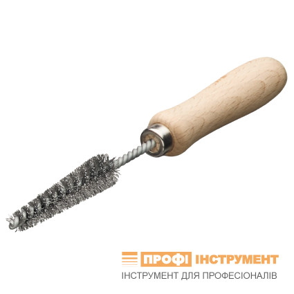 LESSMANN conical ruff brush (10x18)x70x200 mm with handle, corrugated steel wire 0.15 mm (561304)